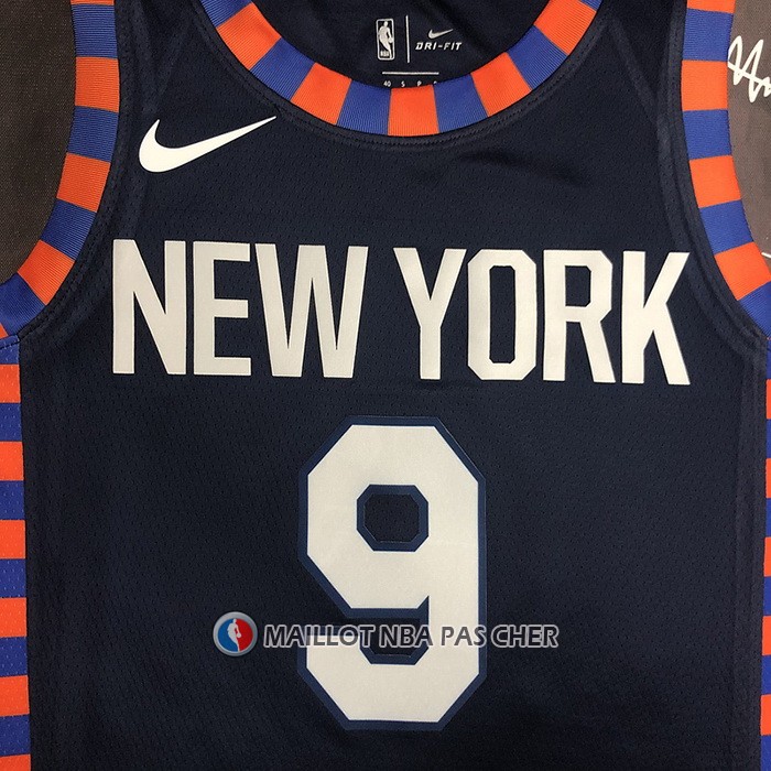Maillot New York Knicks Rj Barrett NO 9 Ville Edition 2019-20 Bleu